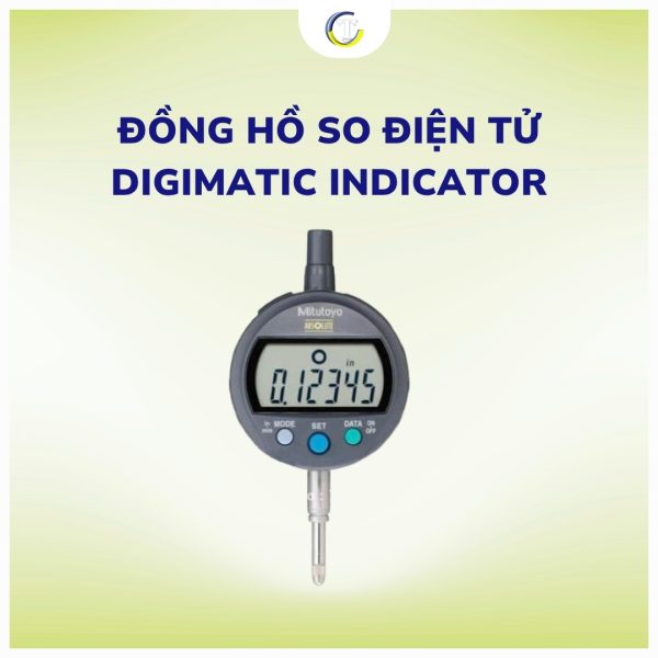 DIGIMATIC Electronic Dial Indicator – High Accuracy, LCD Display, IP53 Standard.