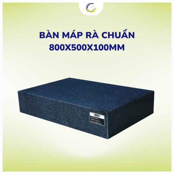 Surface Plate 800x500x100mm – Accuracy Grade 0.0039mm, Weight 120 Kg